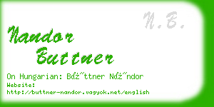 nandor buttner business card